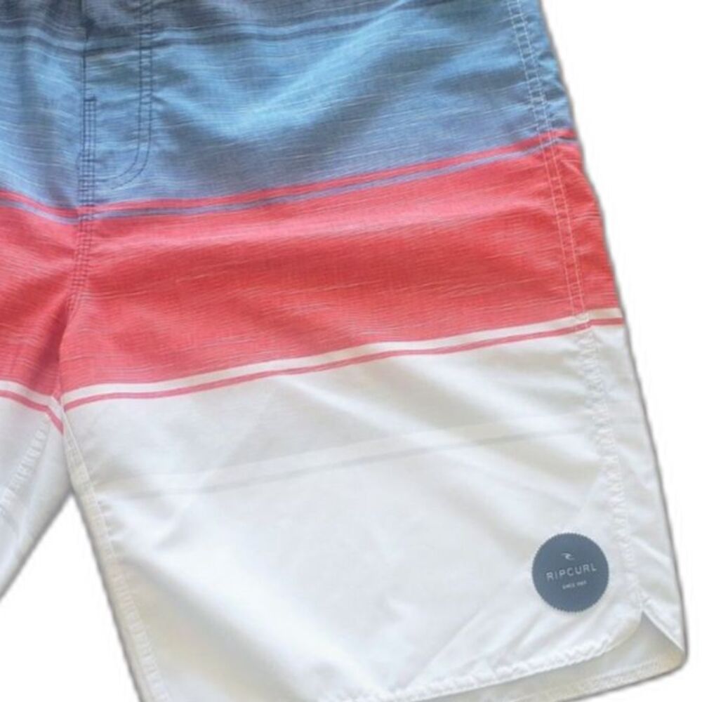 Rip Curl - Board Shorts / Swim Trunks - White Red & Blue - Mens Size 34 - Picture 5 of 8